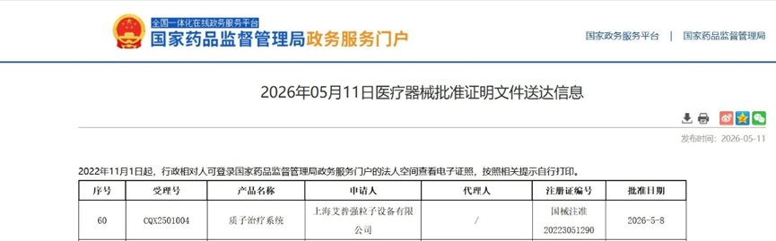 合作创新 共筑健康 | 泰格捷通助力国内首套360度旋转束质子治疗系统获批上市